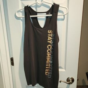 C9 by Champion Women's Olive Green and Gold Tank Top